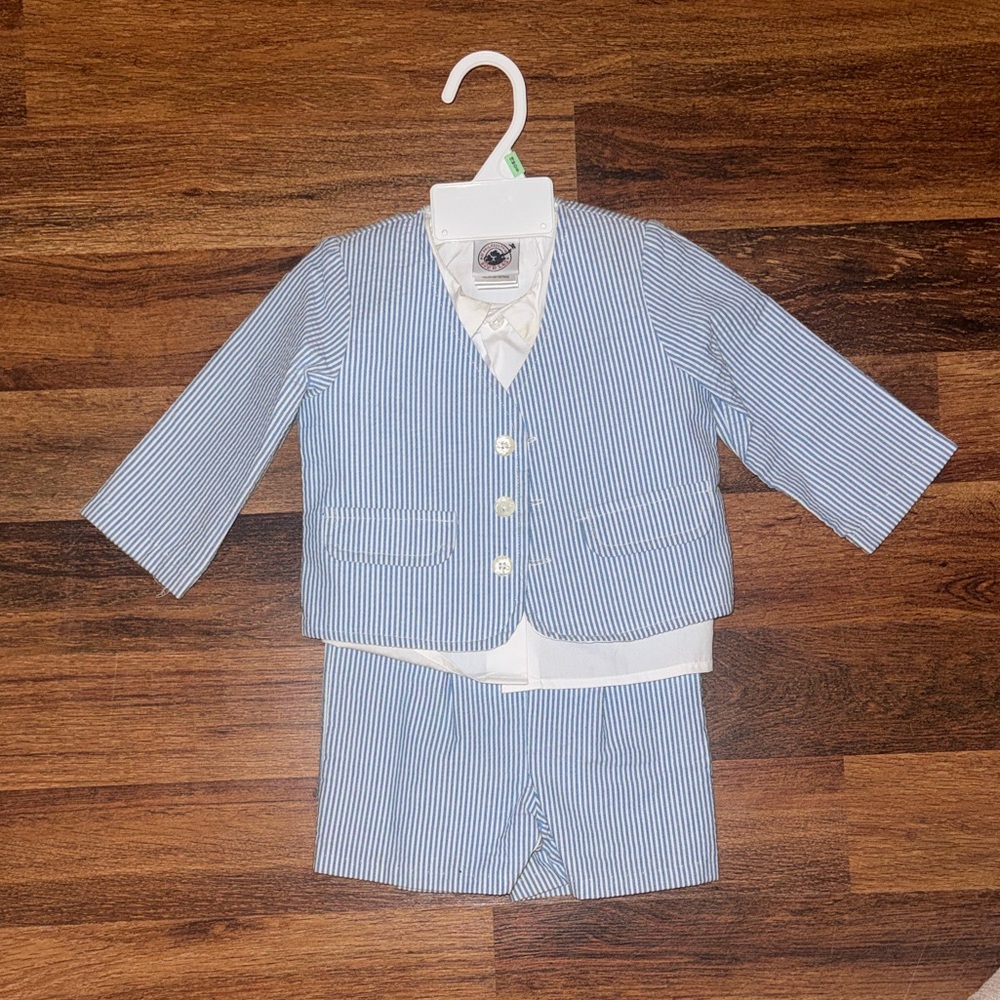 NWOT seersucker short set